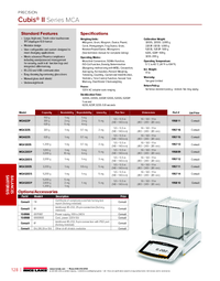 Thumbnail of document Data Sheet - Cubis II Series MCA, Sartorious Precision Balance